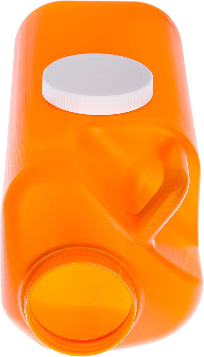 Large Male Urinal with Leak Proof Screw Cap Lid (3000 mL or 101 oz.) (Amber Color)