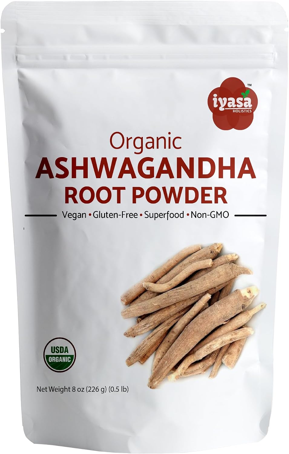 Iyasa Holistics Organic Ashwagandha Powder 16 oz – Natural Superfood Powder to Support Calm