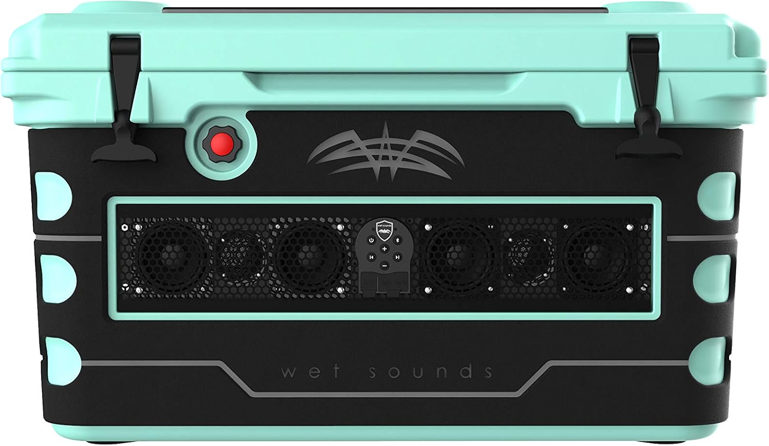 Wet Sounds Stealth SHIVR-55-SFM Seafoam Audio Cooler Speaker Bundle | Seafoam high-output audio cooler speaker system with full Gator Step kit in