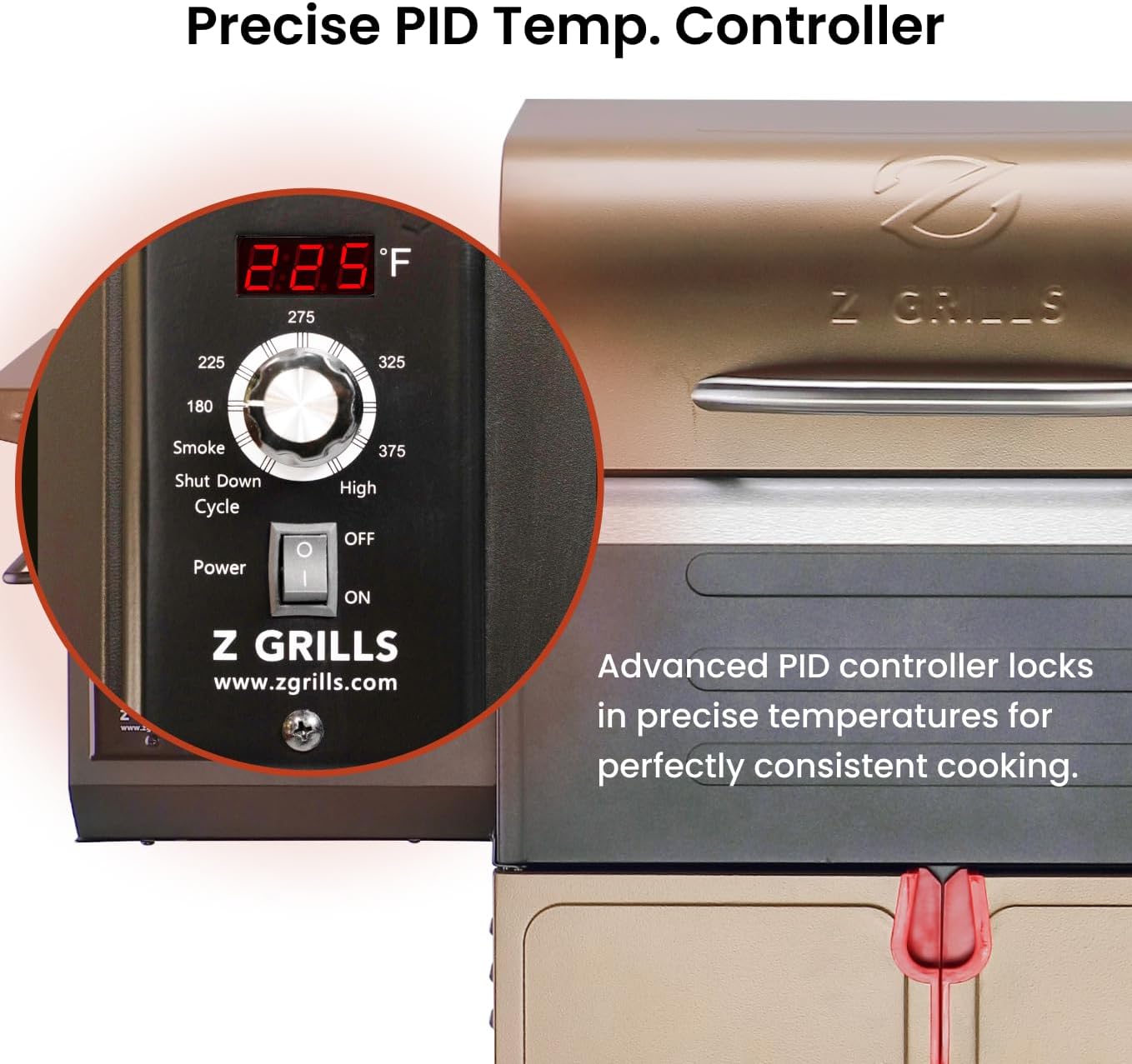 Z GRILLS 600D Wood Pellet BBQ Grill, 572 Sq In, PID 3.0