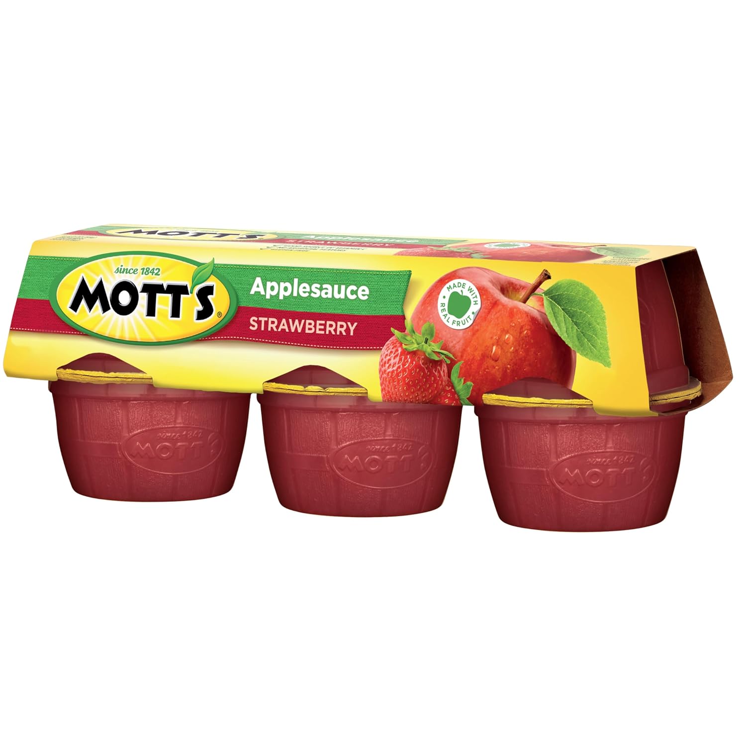 Mott's Applesauce, 4 Oz Cups, 36 Count, No Artificial Flavors, Good Source of Vitamin C, Nutritious Option for The Whole Family
