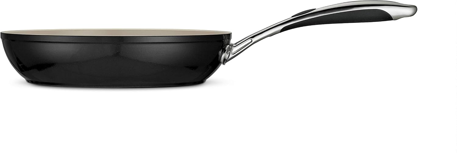 Tramontina Ceramica Deluxe 1.5-Quart Sauce Pan with Glass Lid | Ceramic Non Stick Small Saucepan, Oven-Safe, Metallic Black