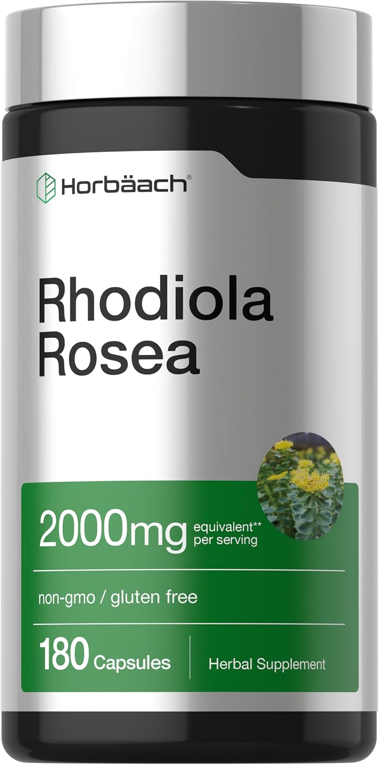 Horbäach Rhodiola Rosea Capsules | 180 Count