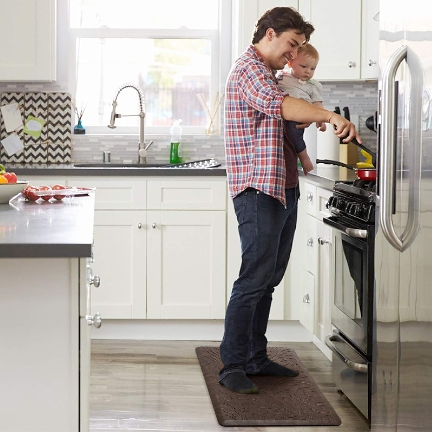 Kitchen Mat Cushioned Anti-Fatigue Comfort Standing Mat Rug for Home,Office