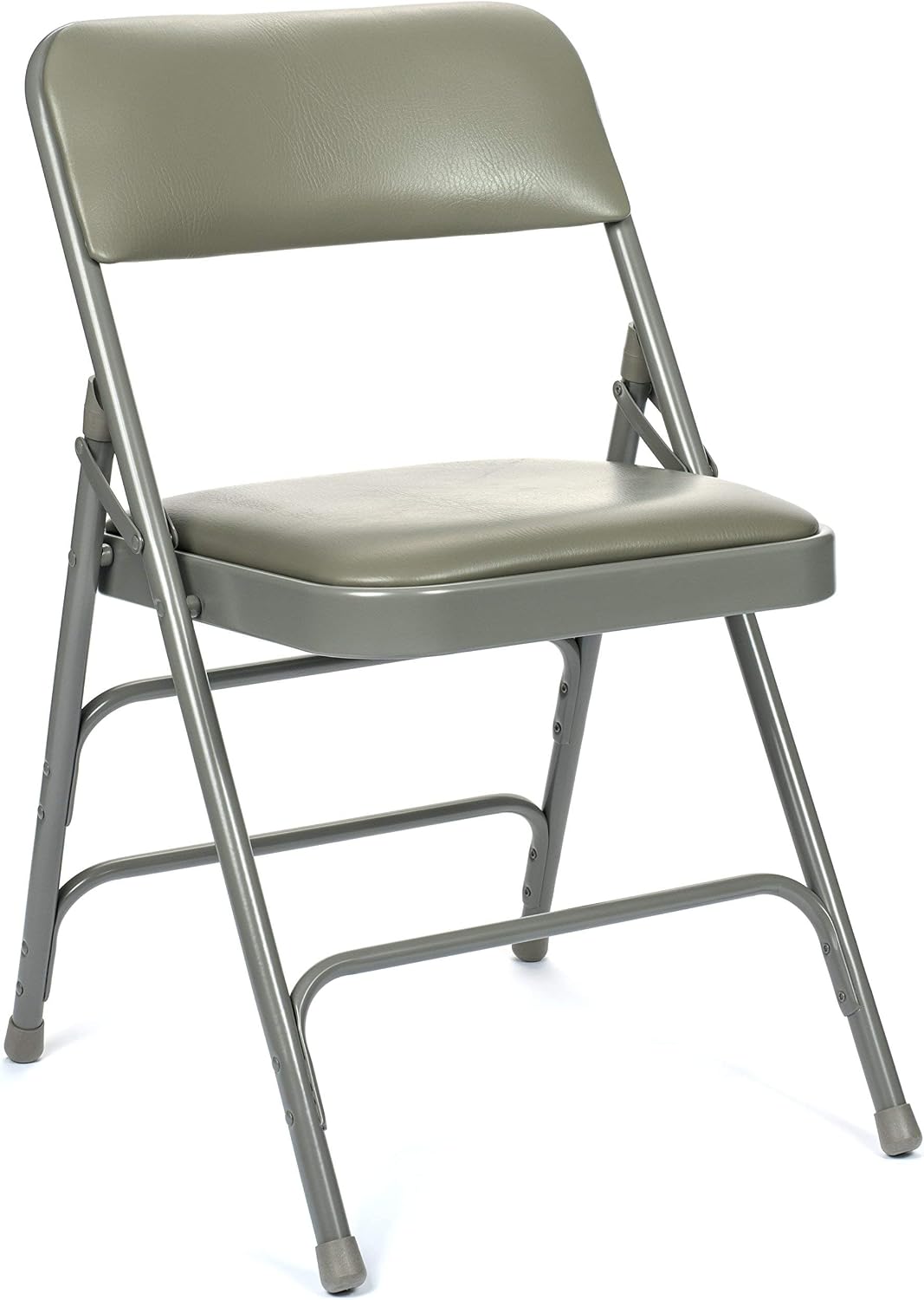 Vinyl Folding Card Table and Chair Set (5pc) - Comfortable Padded Upholstery for Easy Cleaning - Fold Away Design, Quick Storage and Portability, Premium Quality (Grey)