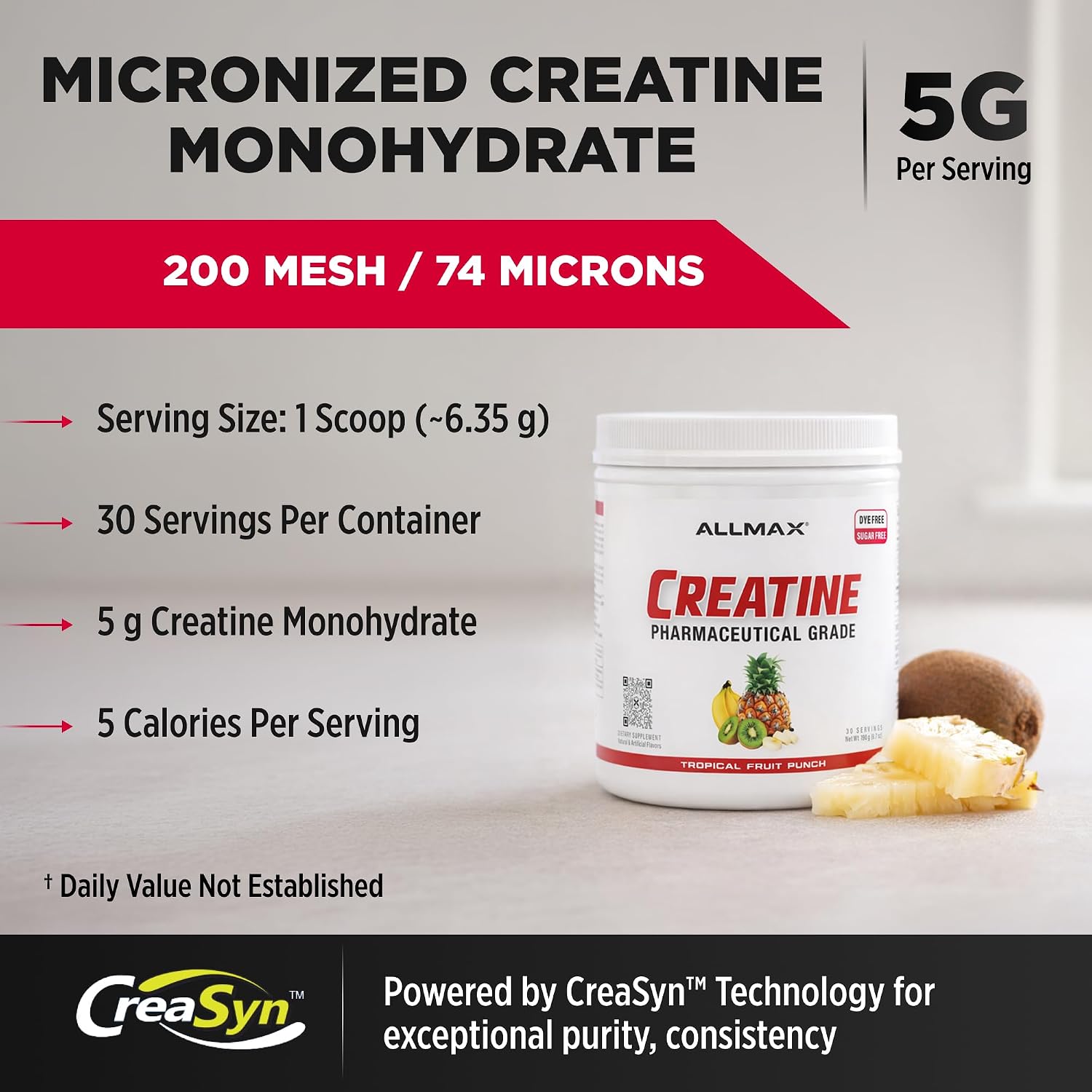 ALLMAX Creatine Monohydrate Powder, Micronized, Unflavored, 1000 g