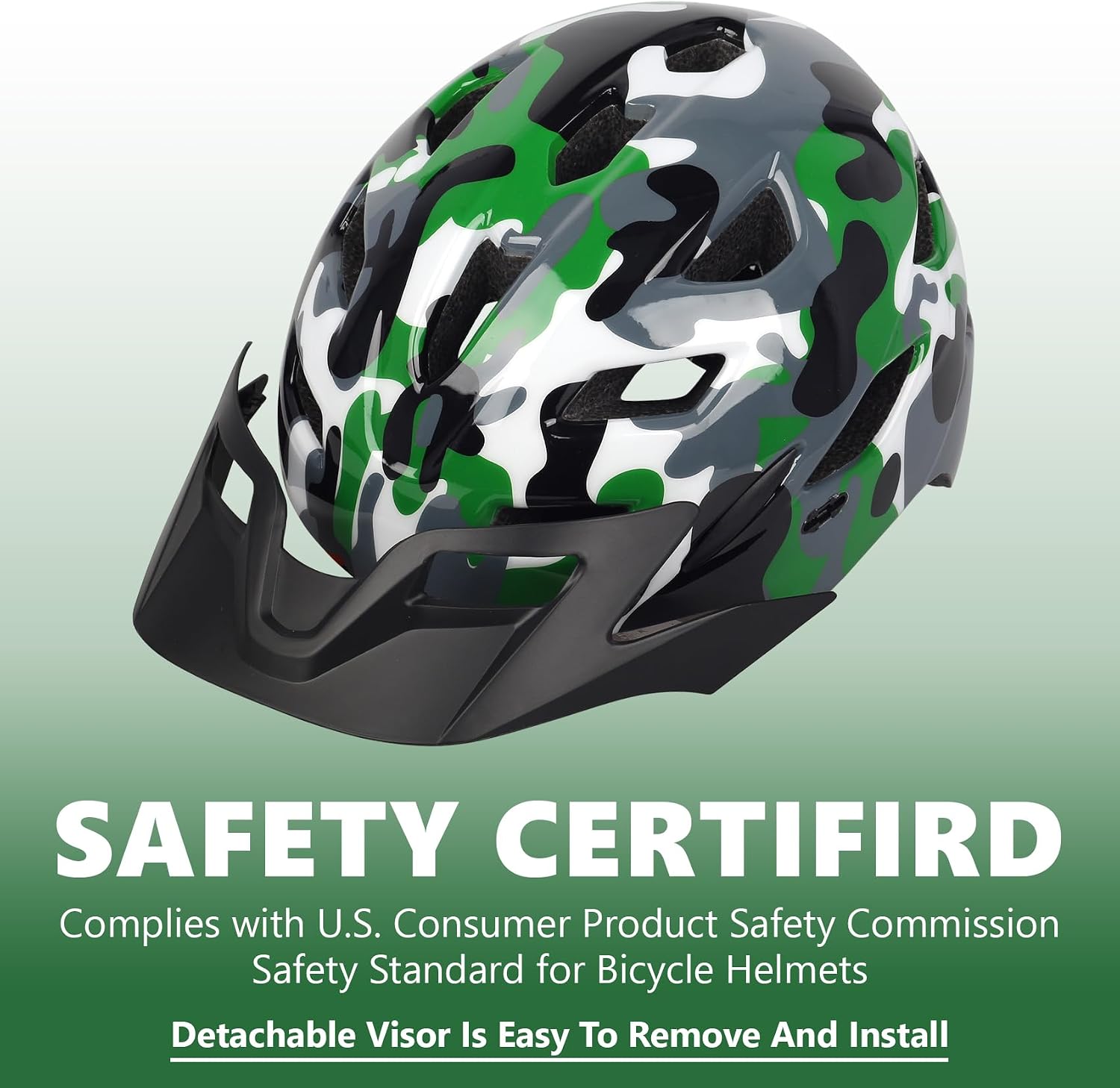 Kids Bike Helmet with LED Light for Youth Teen Toddler Boys Girls