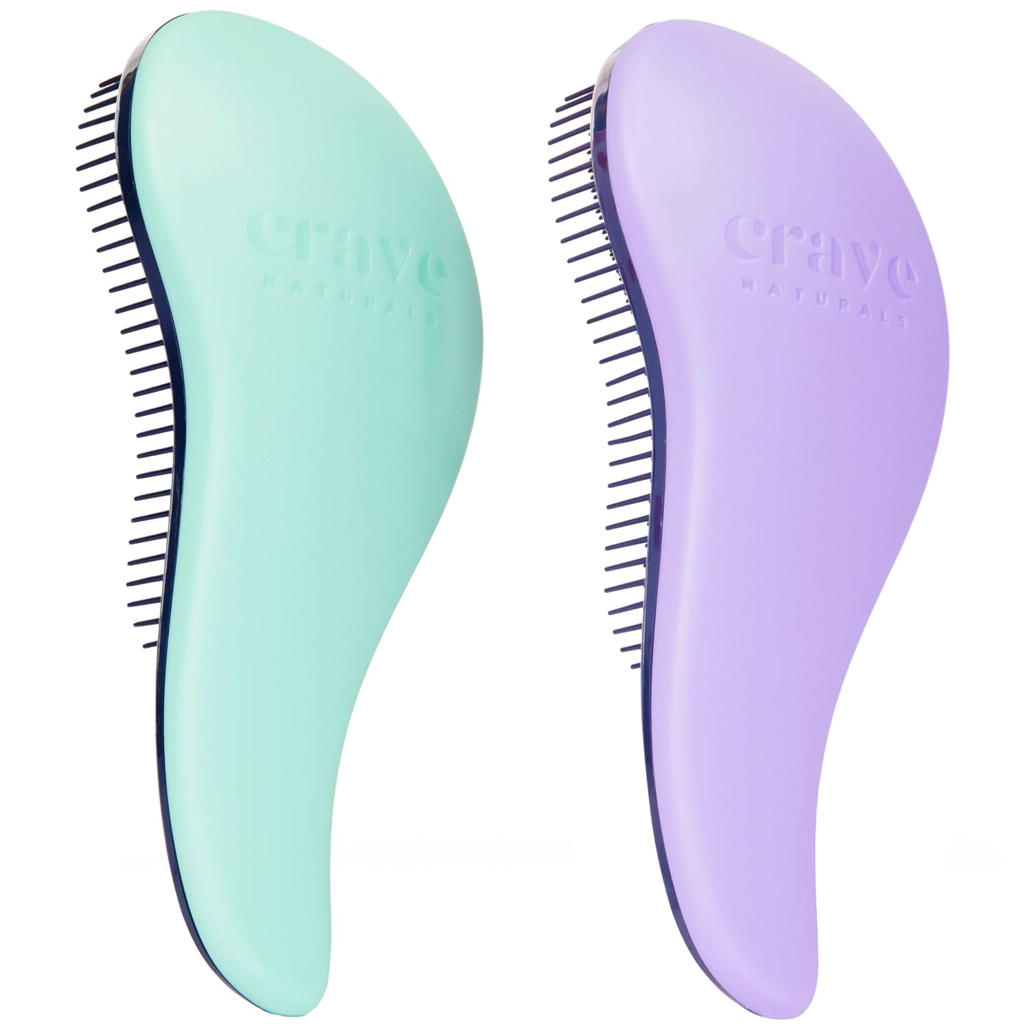 Crave Naturals Glide Thru Hair Brush - Detangler Brush for Curly, Straight, Wet or Dry Hair - Gentle Detangling Brushes for Adults, Kids, Toddlers - Hair Accessories for Women, 7.5x3" - Pink
