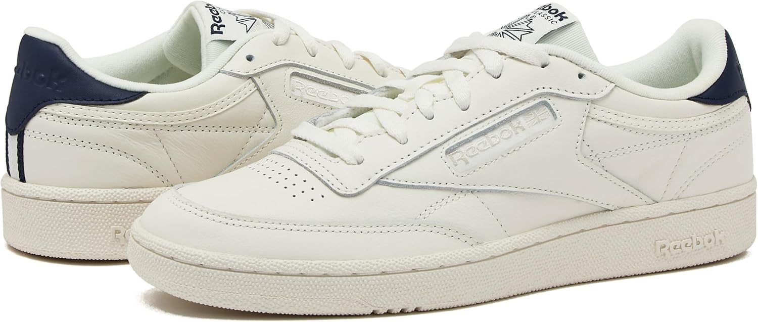 Reebok Club C 85 Mens Tennis Shoes, Casual Fashion White Sneakers for Men