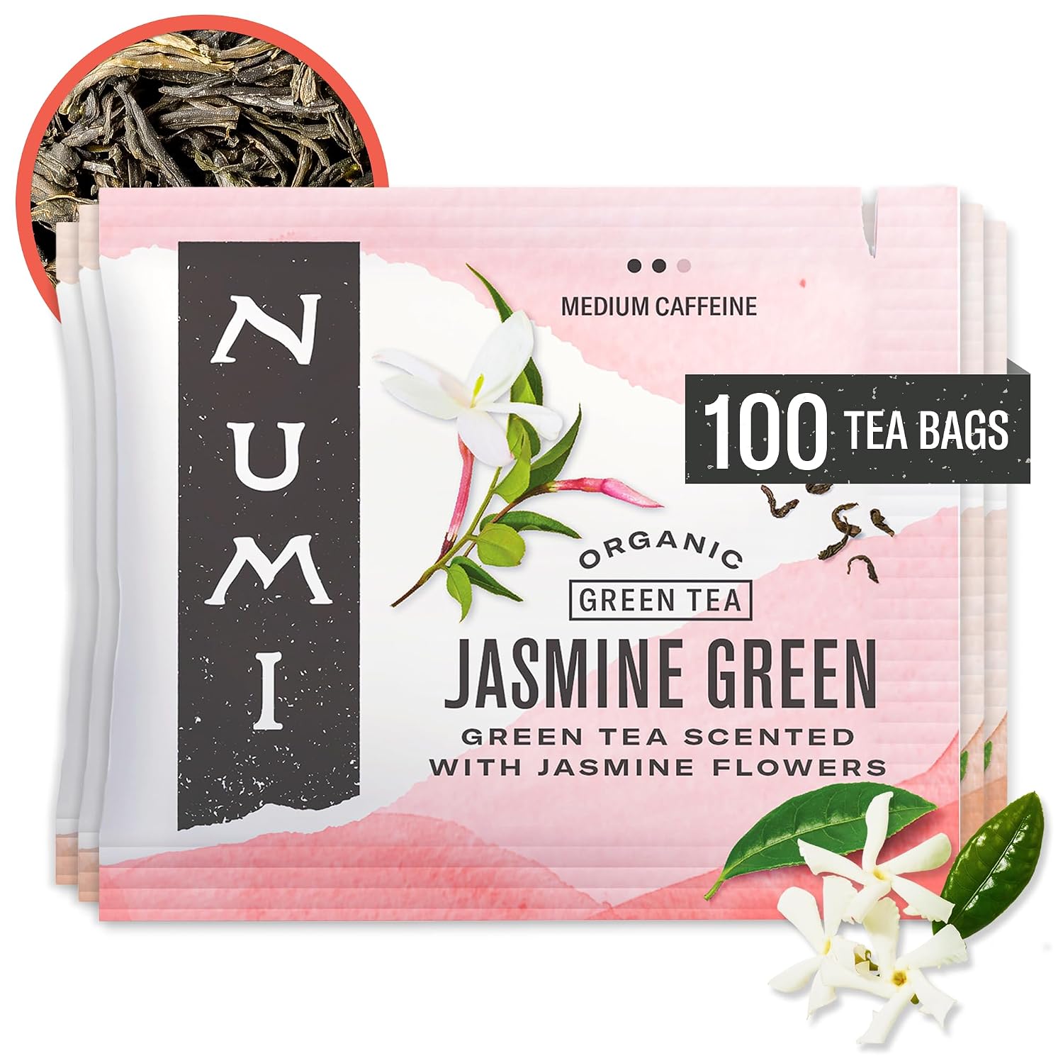 Numi Organic Gunpowder Green Tea – 54 Green Tea Bags – Bold, Smooth Flavor, Packed with Antioxidants, Naturally Energizing, Microplastic-Free Tea Bags
