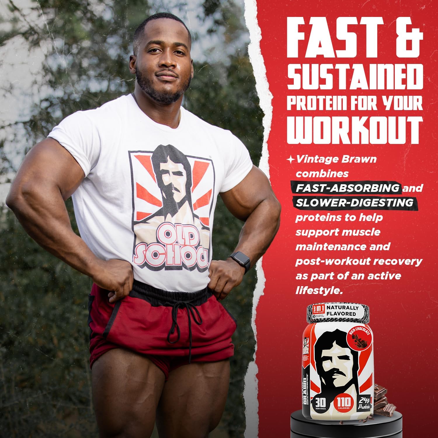 Old School Labs Protein Powder Isolate from Egg, Milk & Beef, 2.1 lbs | For Building Muscle, Endurance & Post-Workout Recovery for Men & Women