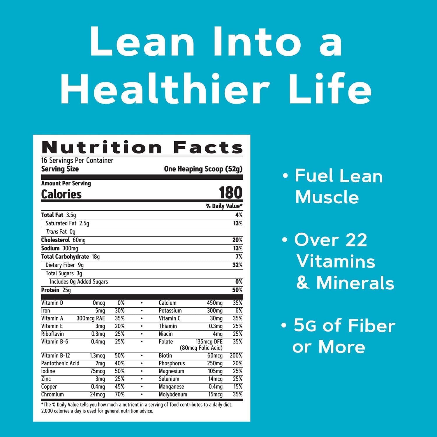 GNC Lean Shake 25 Protein Shake, Clinically Proven Weight Management, Meal Replacement, 25g Protein with Zero Added Sugar, Ready to Drink, Vanilla Bean, Pack of 12