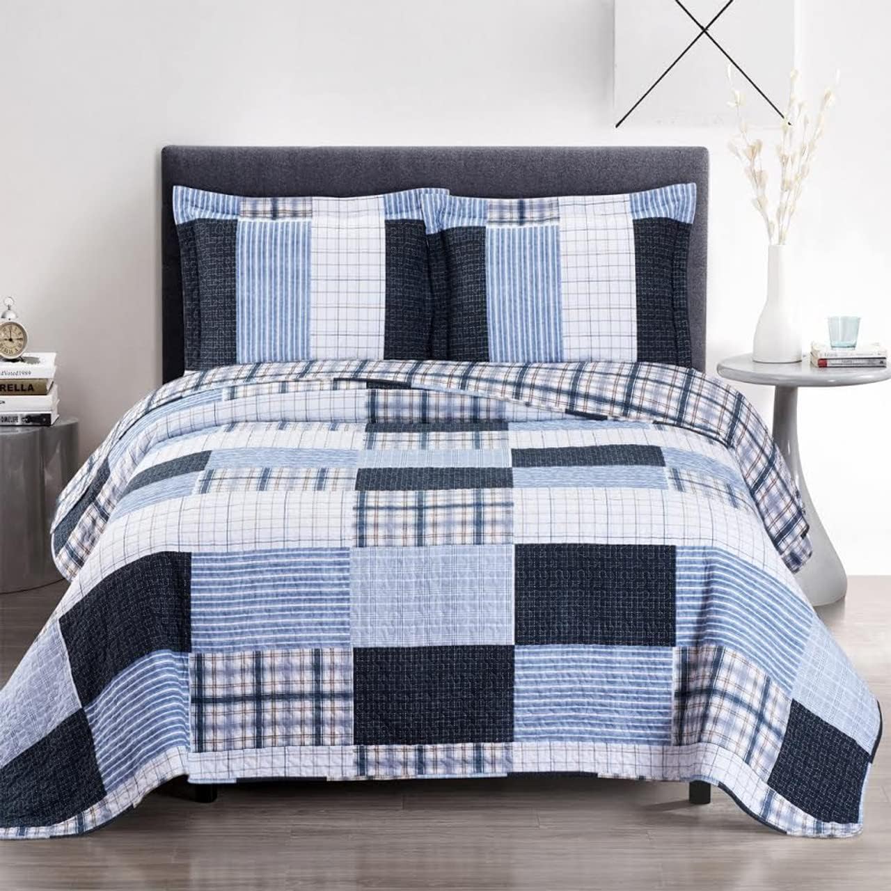 Royal Hotel Ayat Birds Oversized Coverlet Set Queen Size – Luxury Queen Quilt Bedspread, All Season Soft Filled Quilts