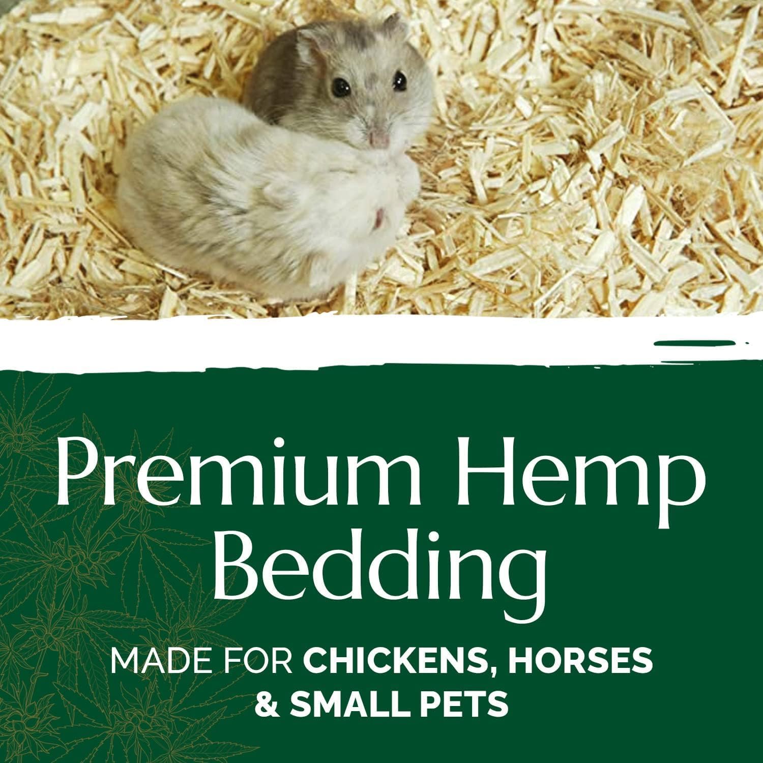 Aubiose French Hemp Bedding 44lb — Chicken Coop & Horse Stall Bedding | Ultra Low Dust, Odor Control