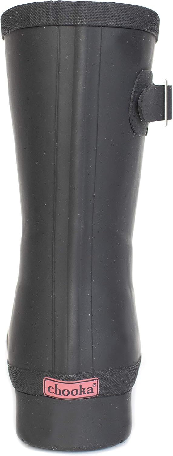 Chooka Women's Waterproof Mid-Height Faux Fur Lined Pull-On Rain Boot