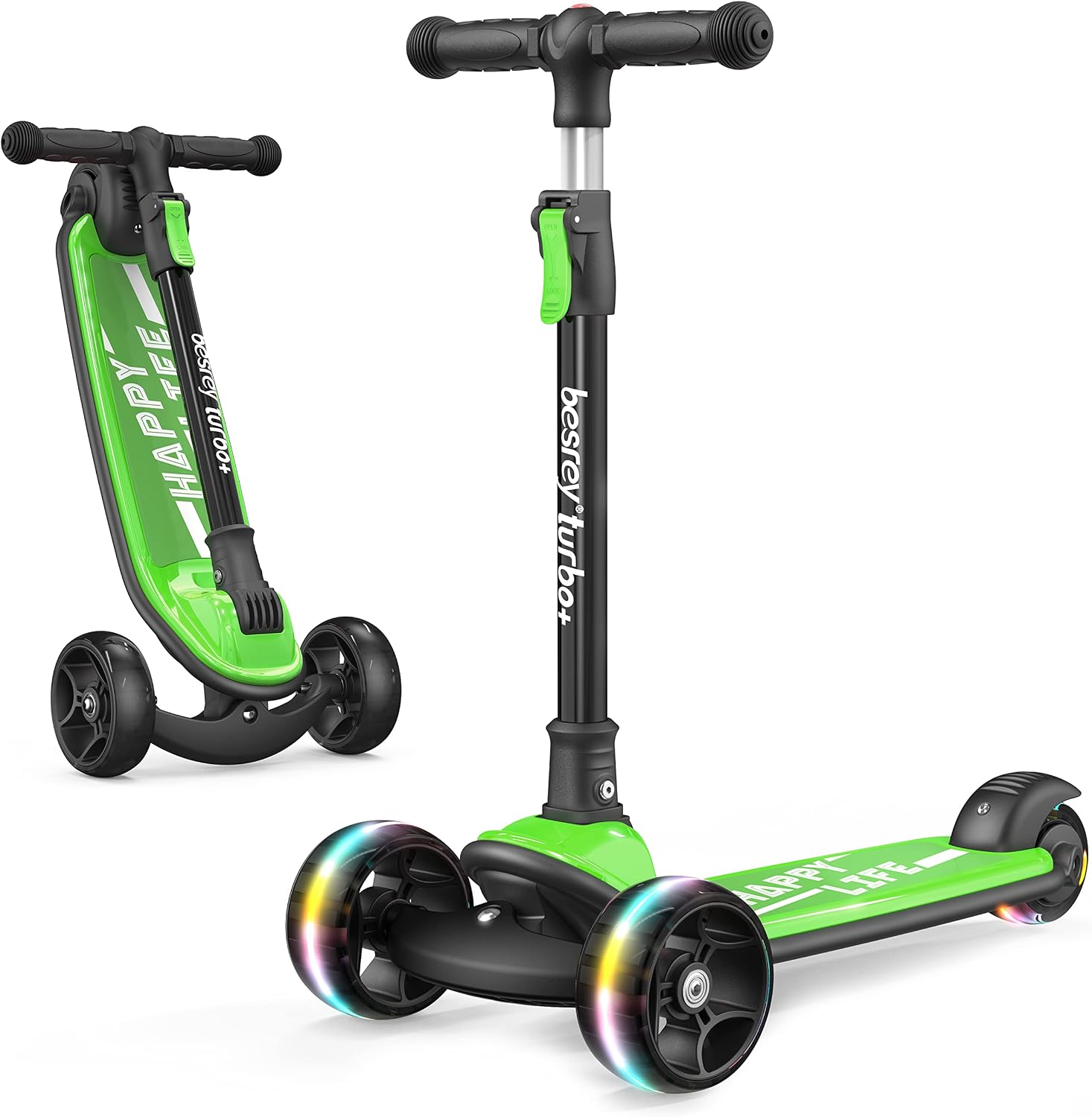 besrey 3 Wheel Scooter for Kids Ages 3-10 with 4 Adjustable Height