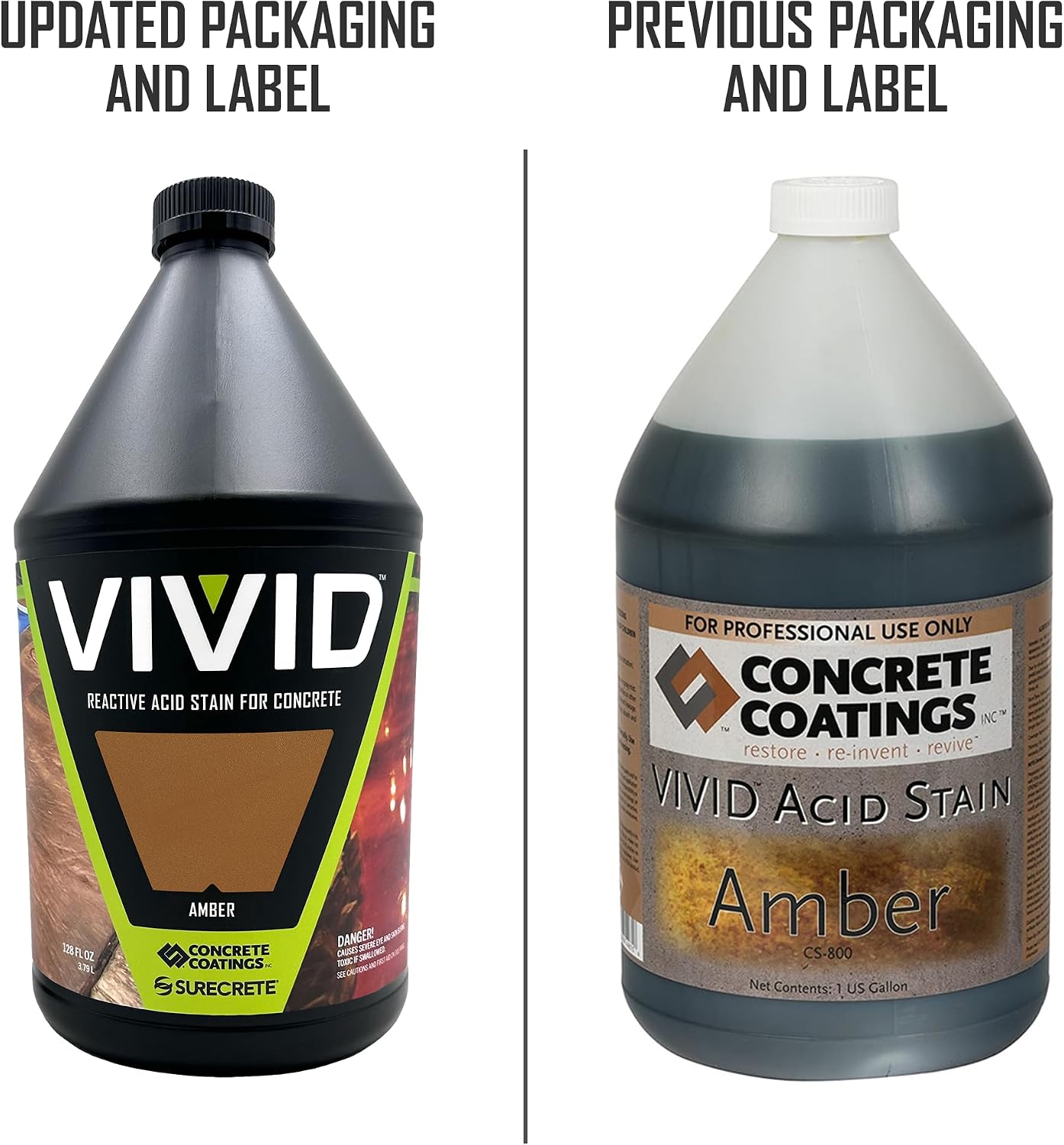 CC Concrete Coatings Vivid Acid Stain for Concrete | Weathered Terracotta | 4 oz Tester