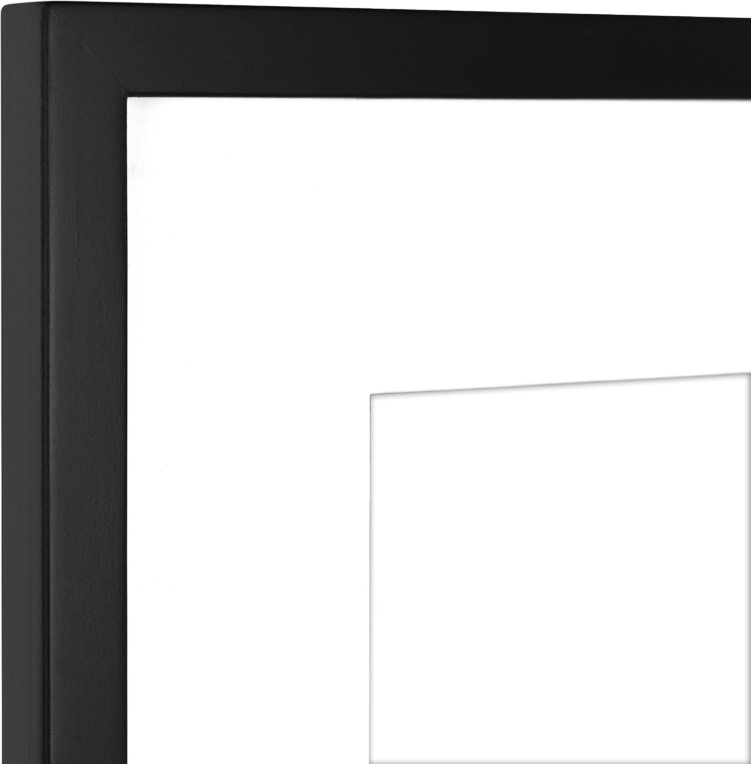 MCS East Village Picture Frame, 18x18 Matted to 12x12, Black, 2-Pack