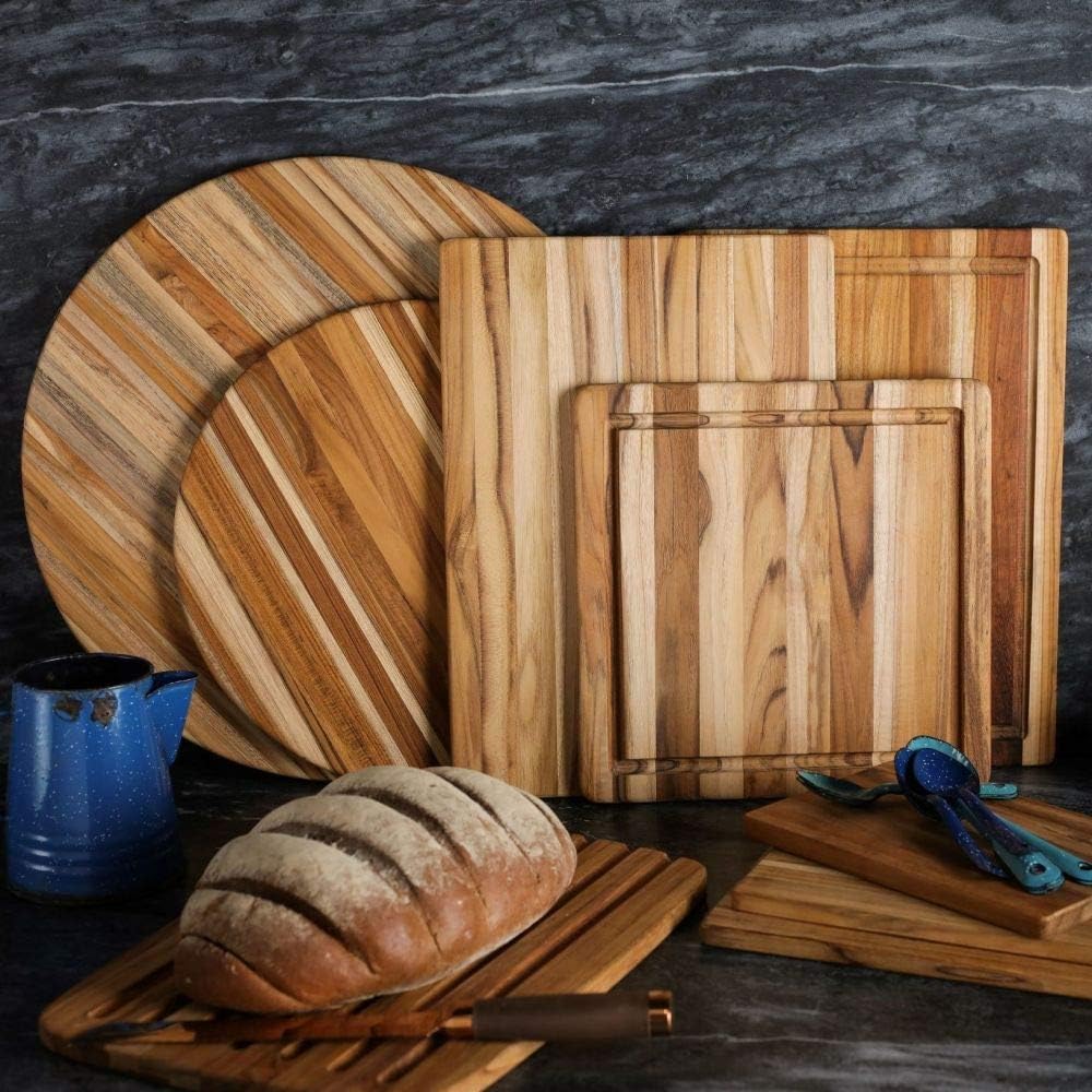 Teakhaus Cutting Board, Wood, Brown, 40 x 28 x 1.4 cm