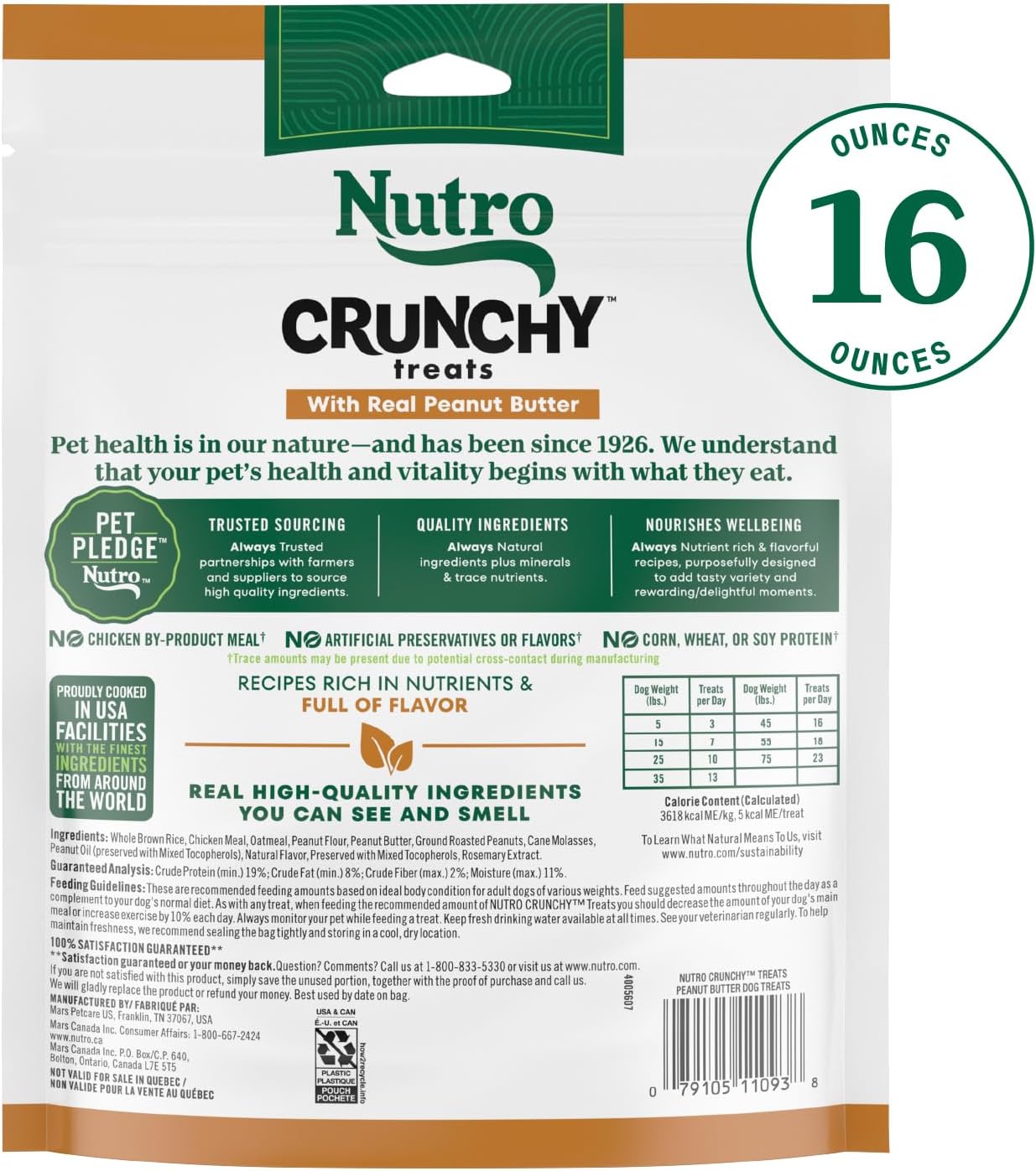 Nutro Crunchy Dog Treats with Real Mixed Berries, 16 oz | 5 calories per treat, natural ingredients, no corn, wheat, soy protein, low calorie, quality protein, ideal for training