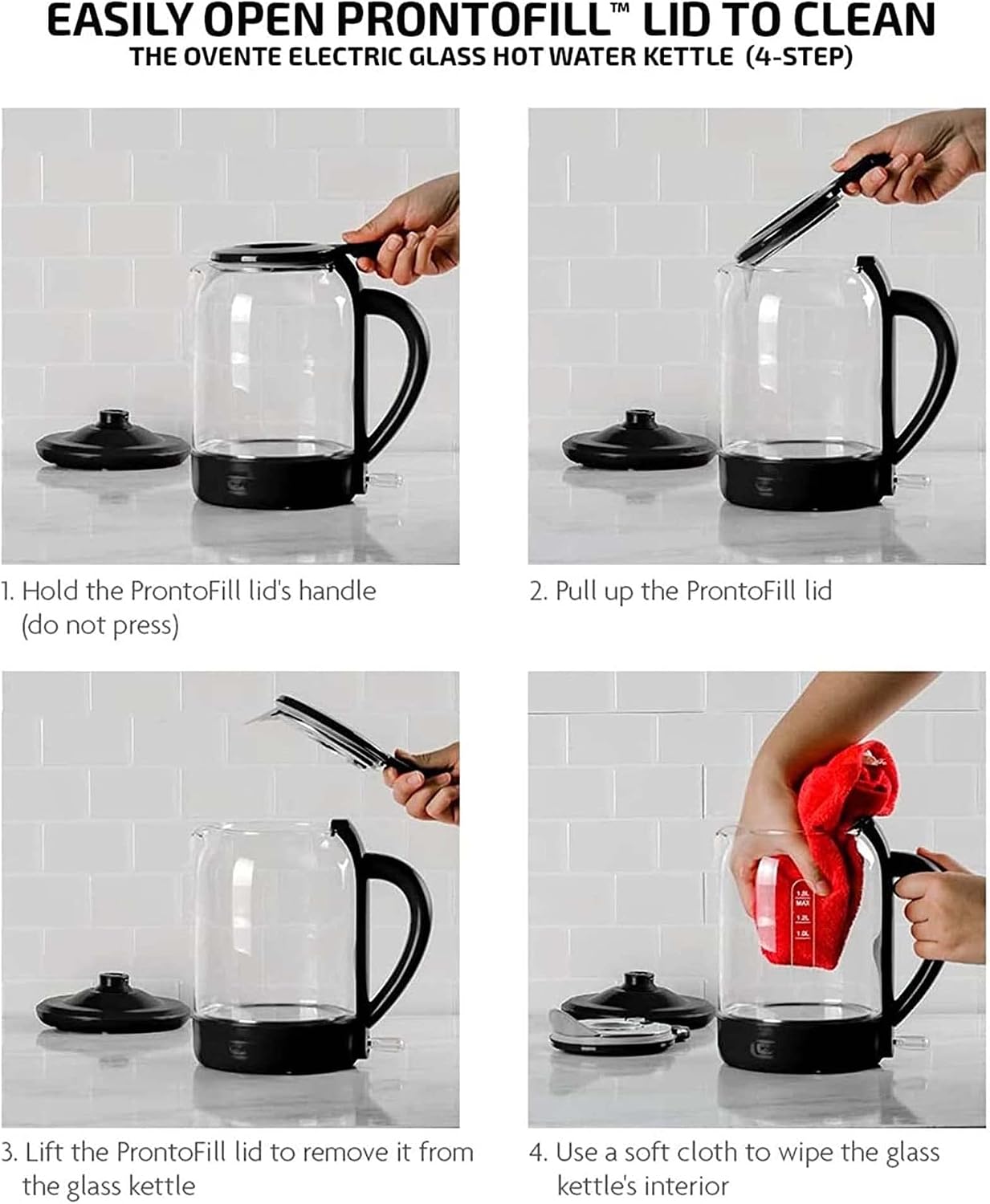 OVENTE Electric Coffee Grinder with One Touch Push-Button, White CG225W | 2.5oz Capacity, 150W Motor, Stainless Steel Blades for Uniform Grinding of Beans, Spices, Herb, Nuts & More, Safety Lock Lid