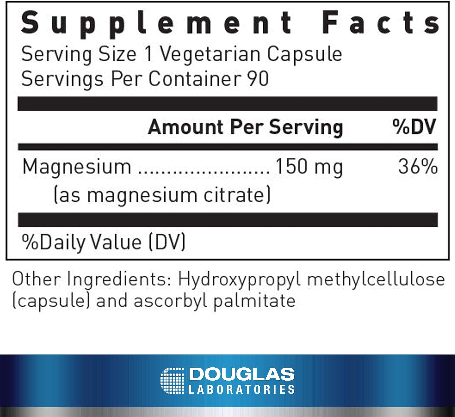 Douglas Laboratories Magnesium Citrate, 90 Vegetarian Capsules