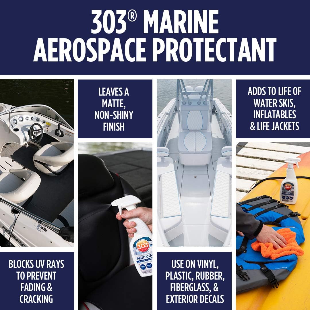 303 Products Marine Aerospace Protectant – UV Protection – Repels Dust, Dirt, & Staining – Smooth Matte Finish – Restores Like-New Appearance – 10 Fl. Oz. (30305)