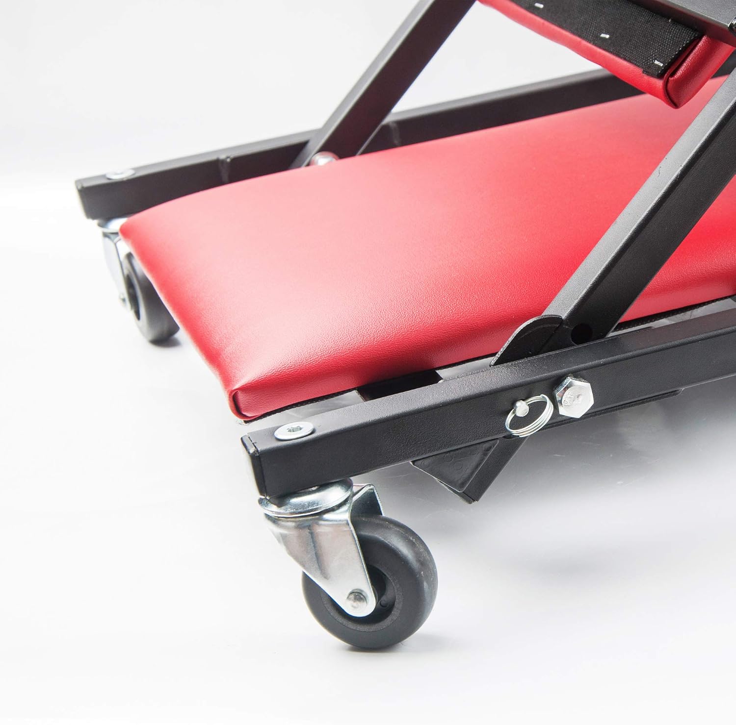 41" Foldable Heavy Duty Z Creeper Seat Rolling Chair Mechanics Garage 2 in 1 Work Bench