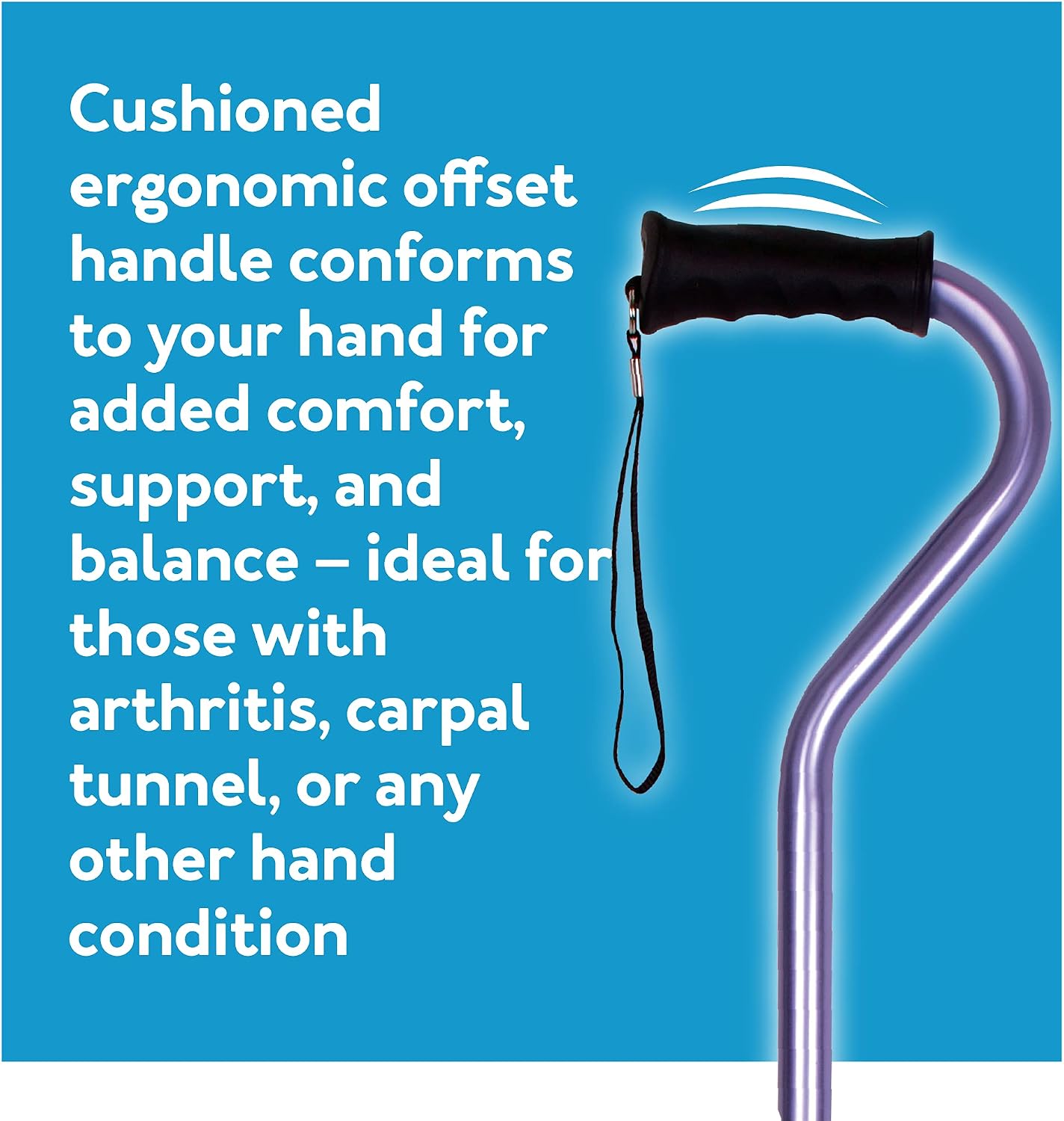 Carex Walking Cane with Soft Cushioned Handle - Adjustable Walking Cane for Men or Women - Black Cane