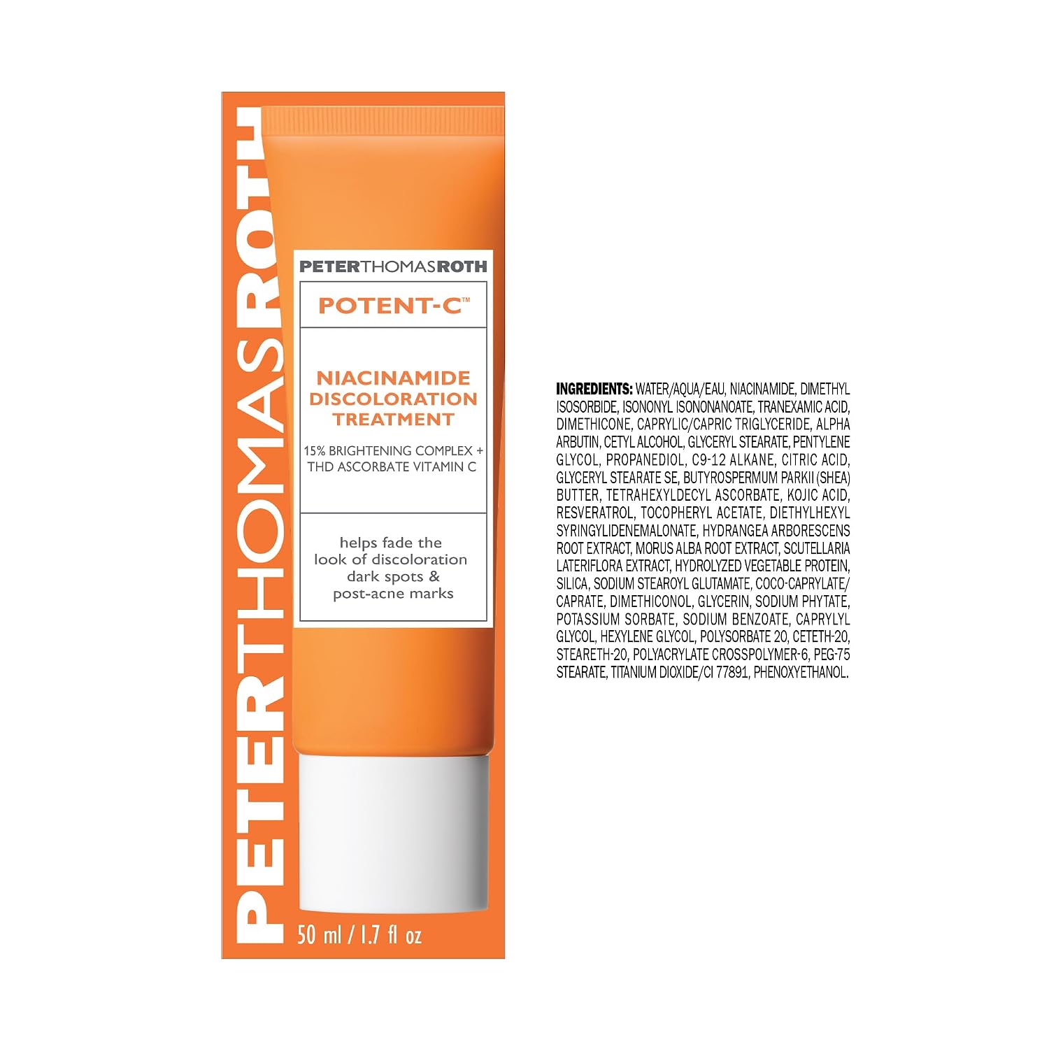 Peter Thomas Roth | Potent-C Niacinamide Discoloration Treatment for Discoloration, Dark Spots and Post-Acne Marks
