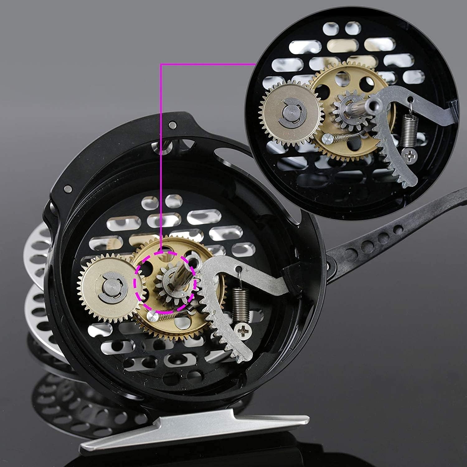 Maxcatch Semi-Automatic Fly Fishing Reel, CNC Machine Cut T6061 Aluminum, Lightweight Design