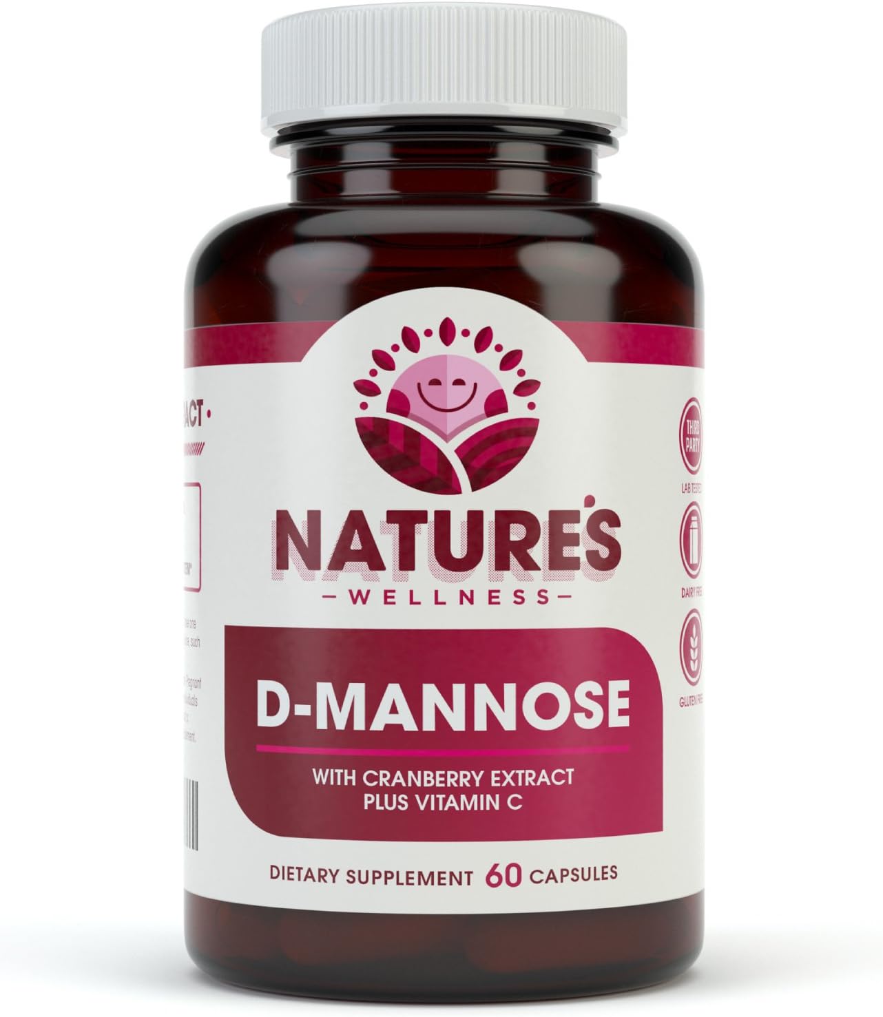 D MANNOSE with Cranberry Extract & Vitamin C - Urinary Tract UT Cleanse & Bladder Health - Protects Against Urinary Tract Infections UTI - Natural