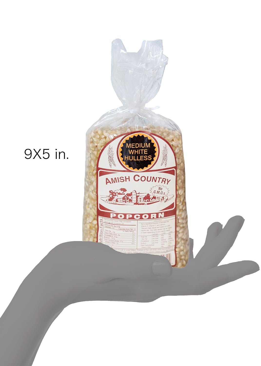 Amish Country Popcorn | 6 lb Bag | Medium White Popcorn Kernels | Old Fashioned, Non-GMO and Gluten Free (Medium White - 6 lb Bag)