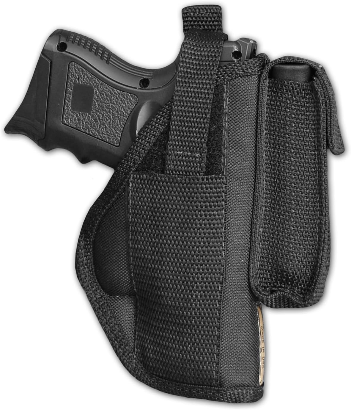 Barsony New Gun OWB Belt Holster w/Magazine Pouch for Compact 9mm 40 45 Pistols
