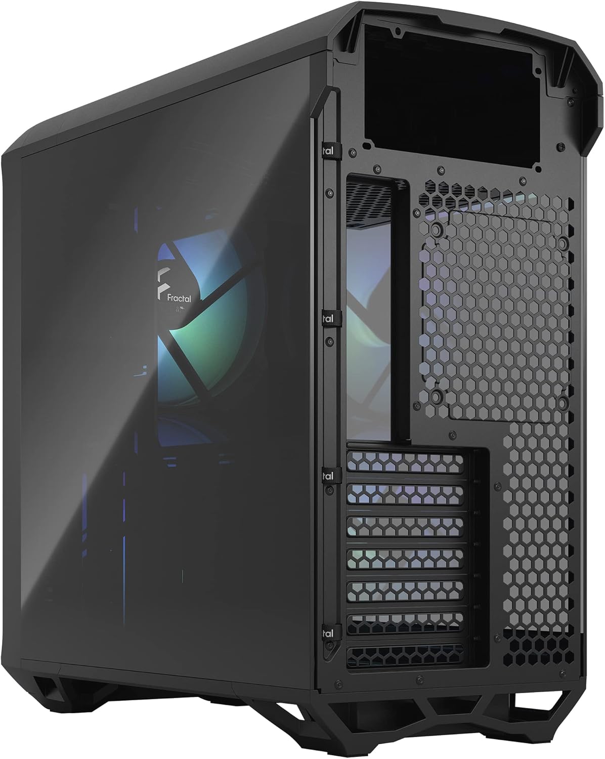 Fractal Design Torrent Compact RGB Black - Light Tint Tempered Glass Side Panels - Open Grille for Maximum air Intake - Two 180mm RGB PWM Fans