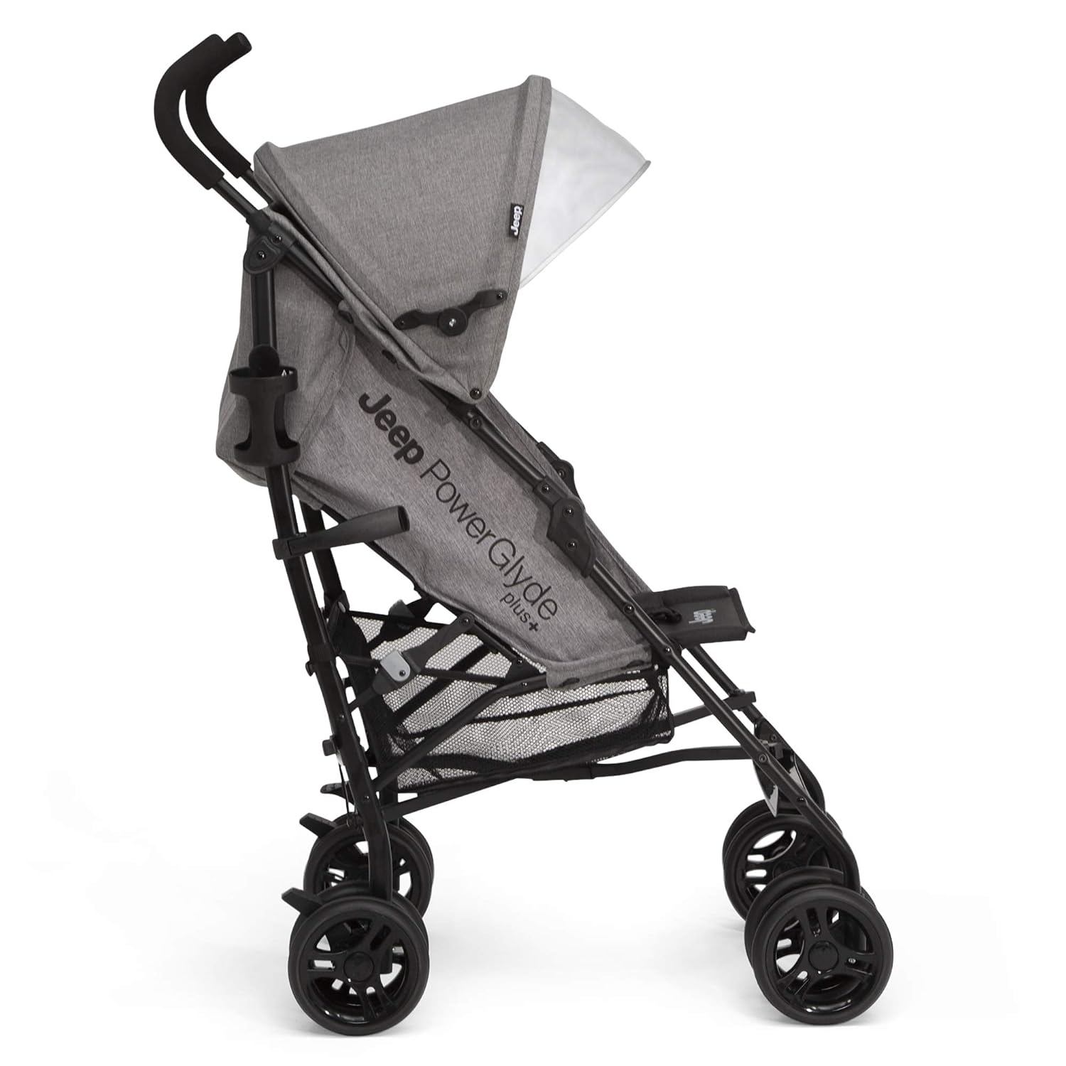 Jeep PowerGlyde Plus Stroller by Delta Children Lightweight Travel Stroller with Smoothest Ride, Aluminum Frame, 4-Position Recline