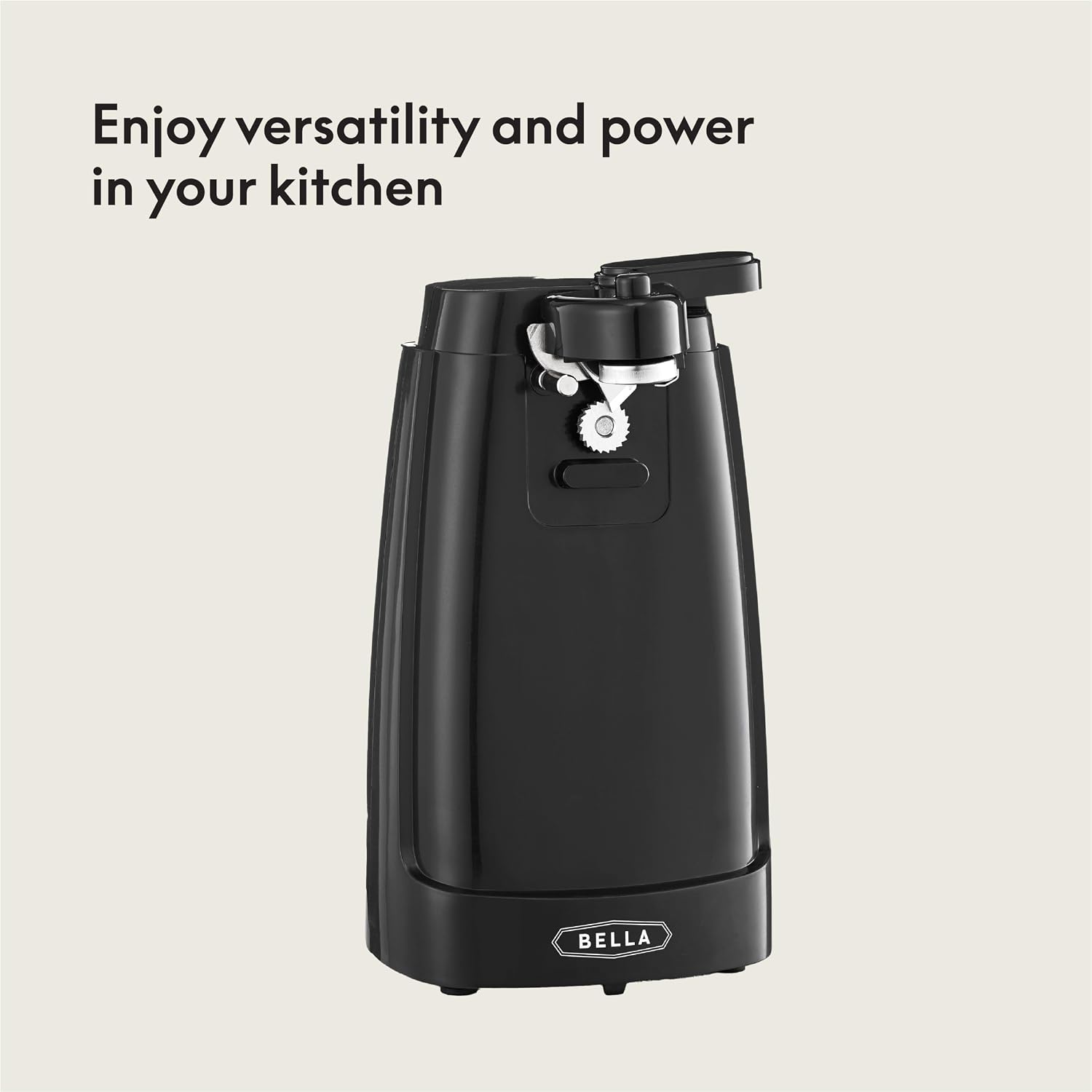 bella Electric Can Opener and Knife Sharpener, Black