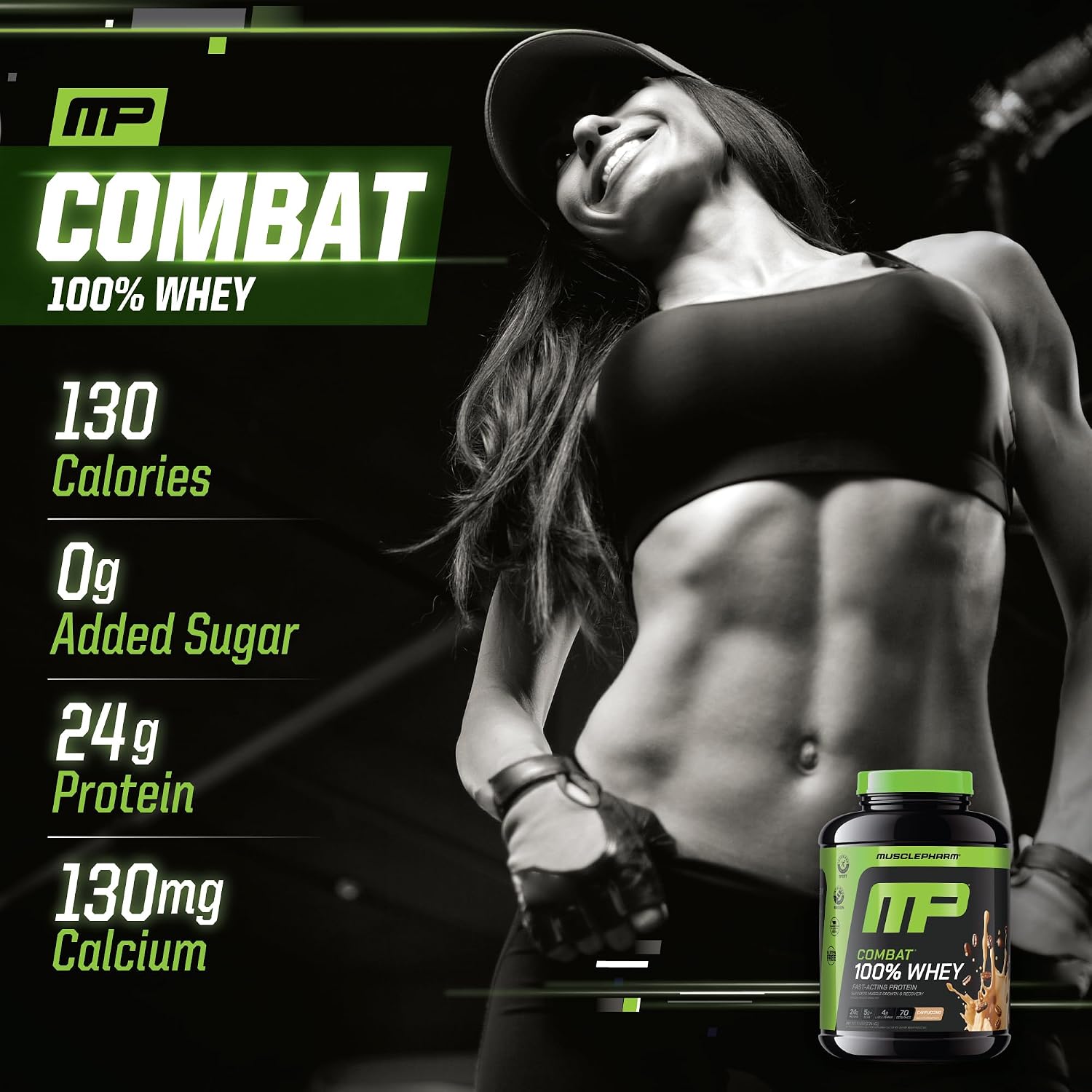 MusclePharm Combat 100% Whey Protein Powder, Vanilla Flavor, Fast Recovery & Muscle Gain with Whey Protein Isolate, High Protein Powder for Women & Men, Gluten Free, 5 lb, 70 Servings | Whey Protein Isolate, Fast Recovery Support, Muscle Gain Support, Hi…
