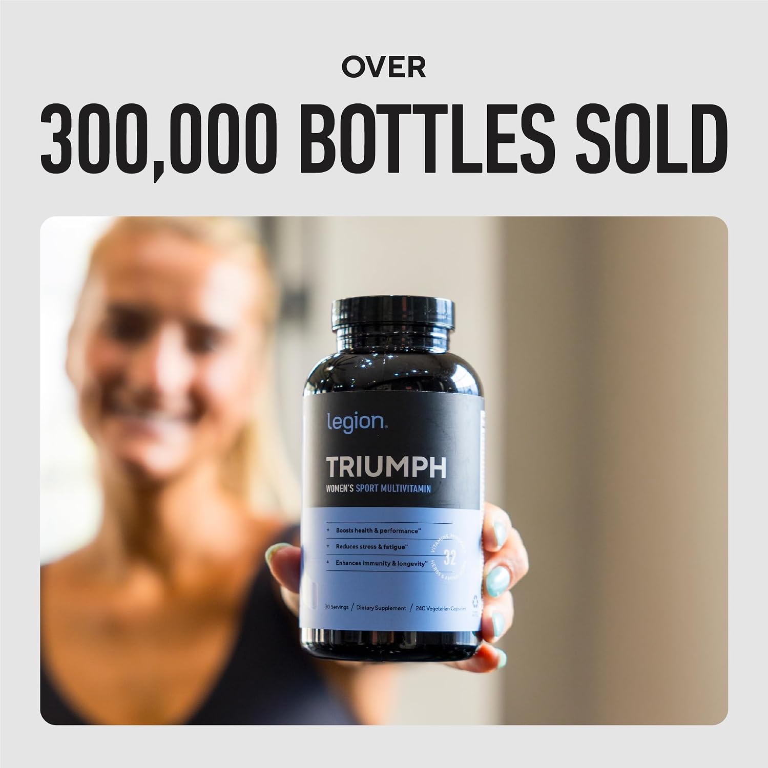 LEGION Triumph Men's Sport Vitamin - Complete Multivitamin for Men - Daily Vitamins for Men to Boost Health and Performance - Men's Multivitamin with 21 Vitamins & Minerals - 30 Servings