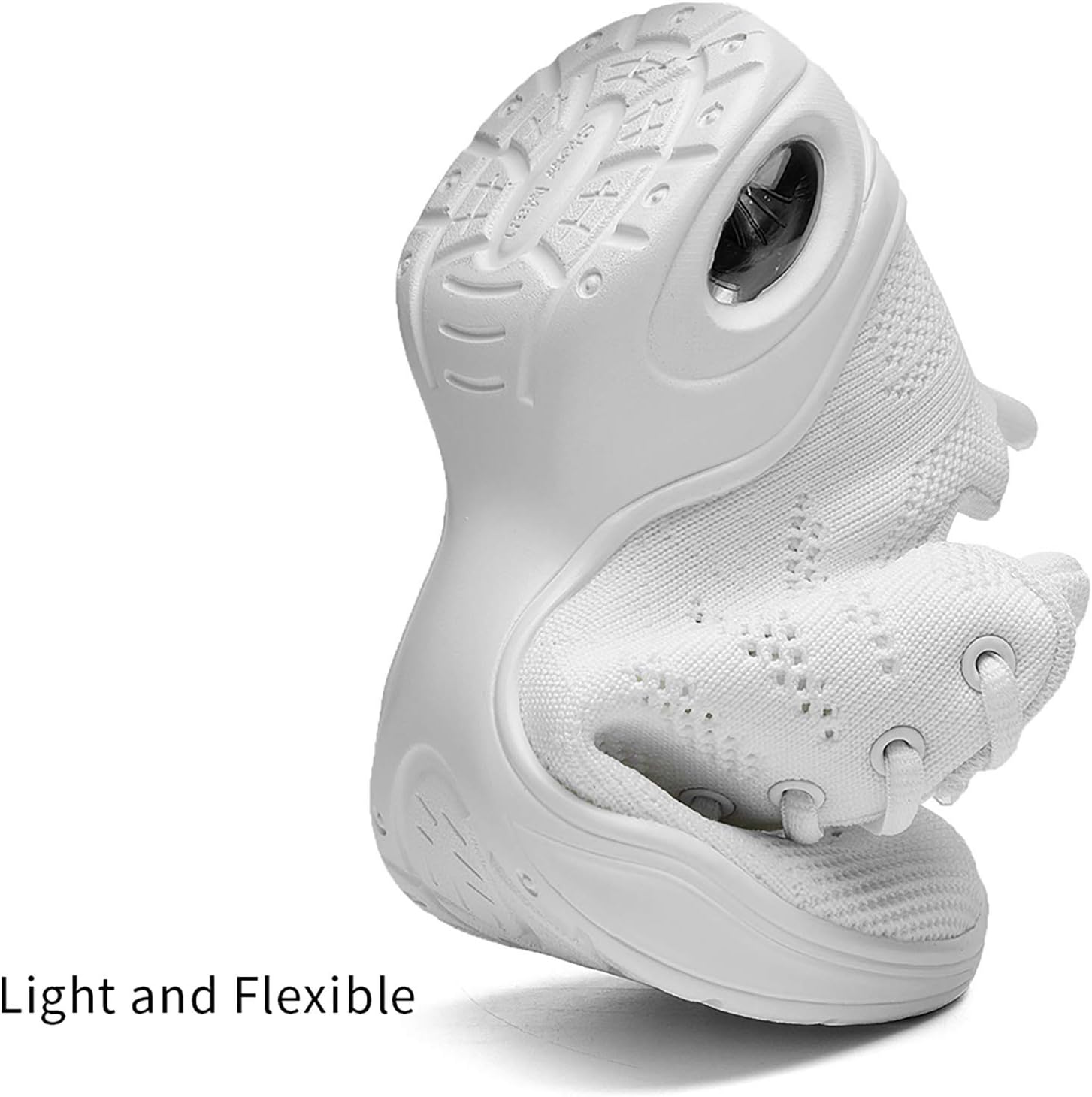 Slow Man Women's Jazz Shoes Lace-up Sneakers - Breathable Air Cushion Lady Split Sole Athletic Walking Dance Shoes Platform