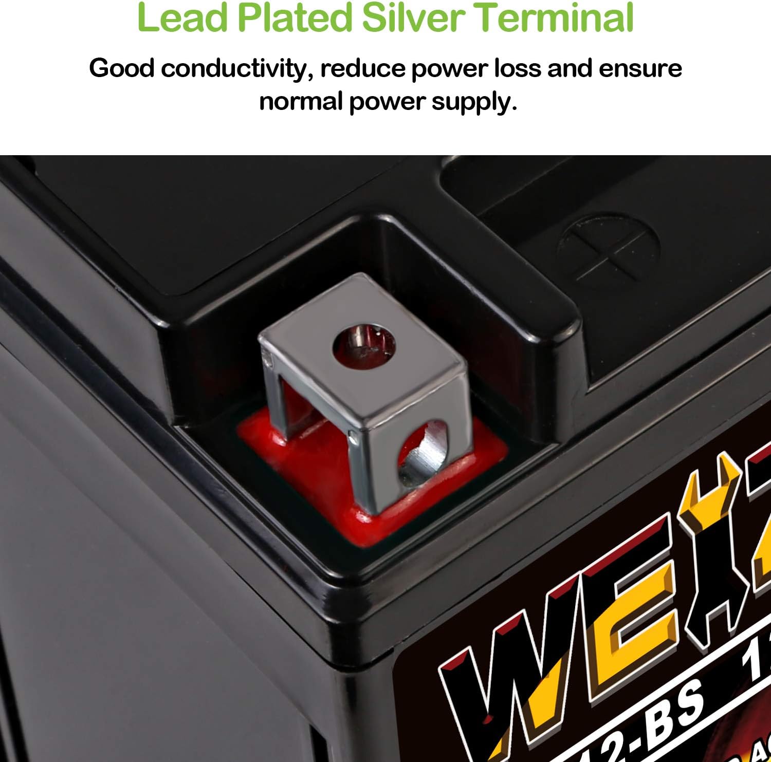 Weize YTX14 BS ATV Battery High Performance - Maintenance Free - Sealed AGM YTX14-BS Motorcycle Battery compatible with Honda Suzuki Kawasaki Yamaha scooter snowmobile