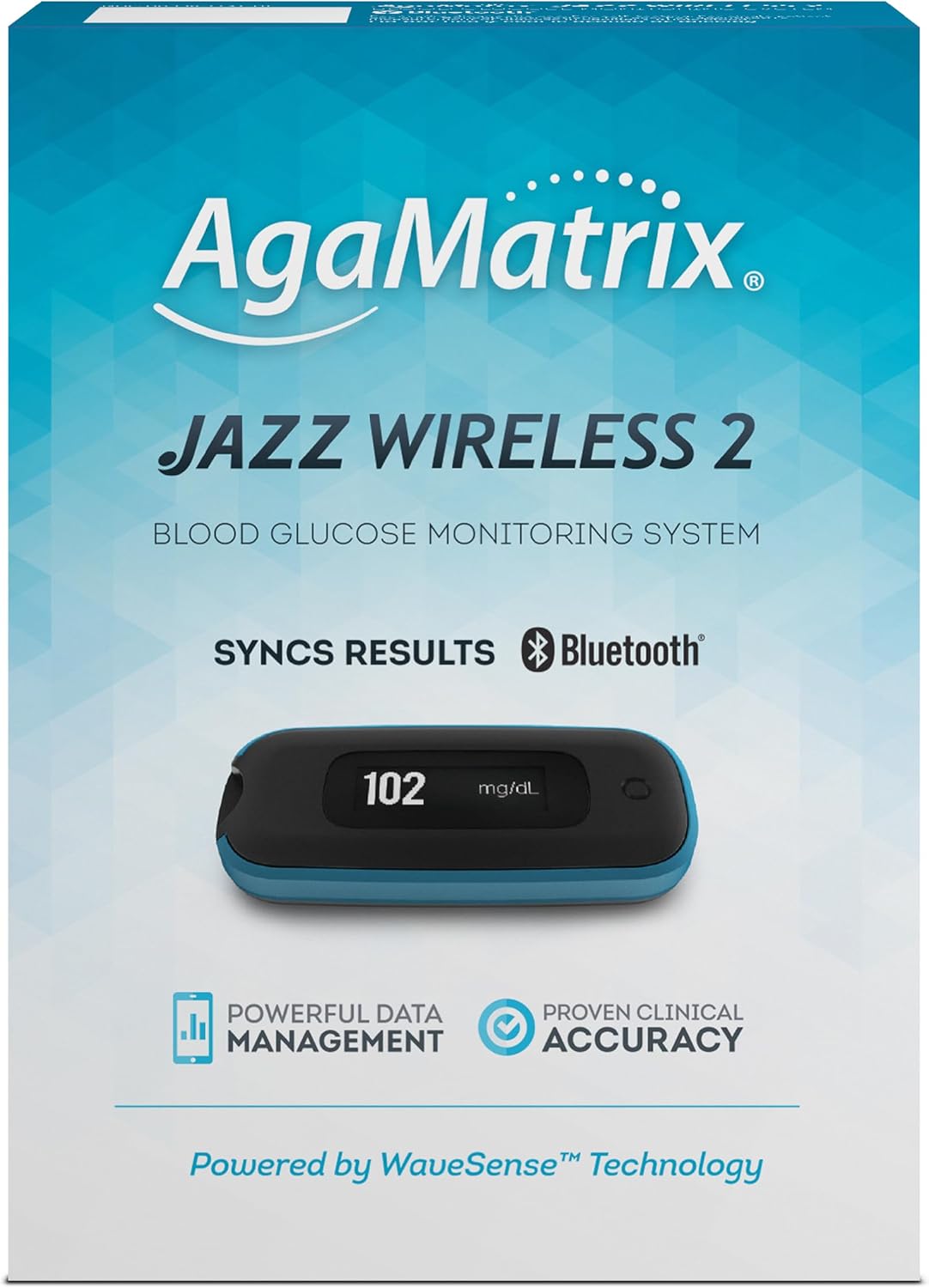 AgaMatrix Jazz Wireless 2 Blood Glucose Monitoring System