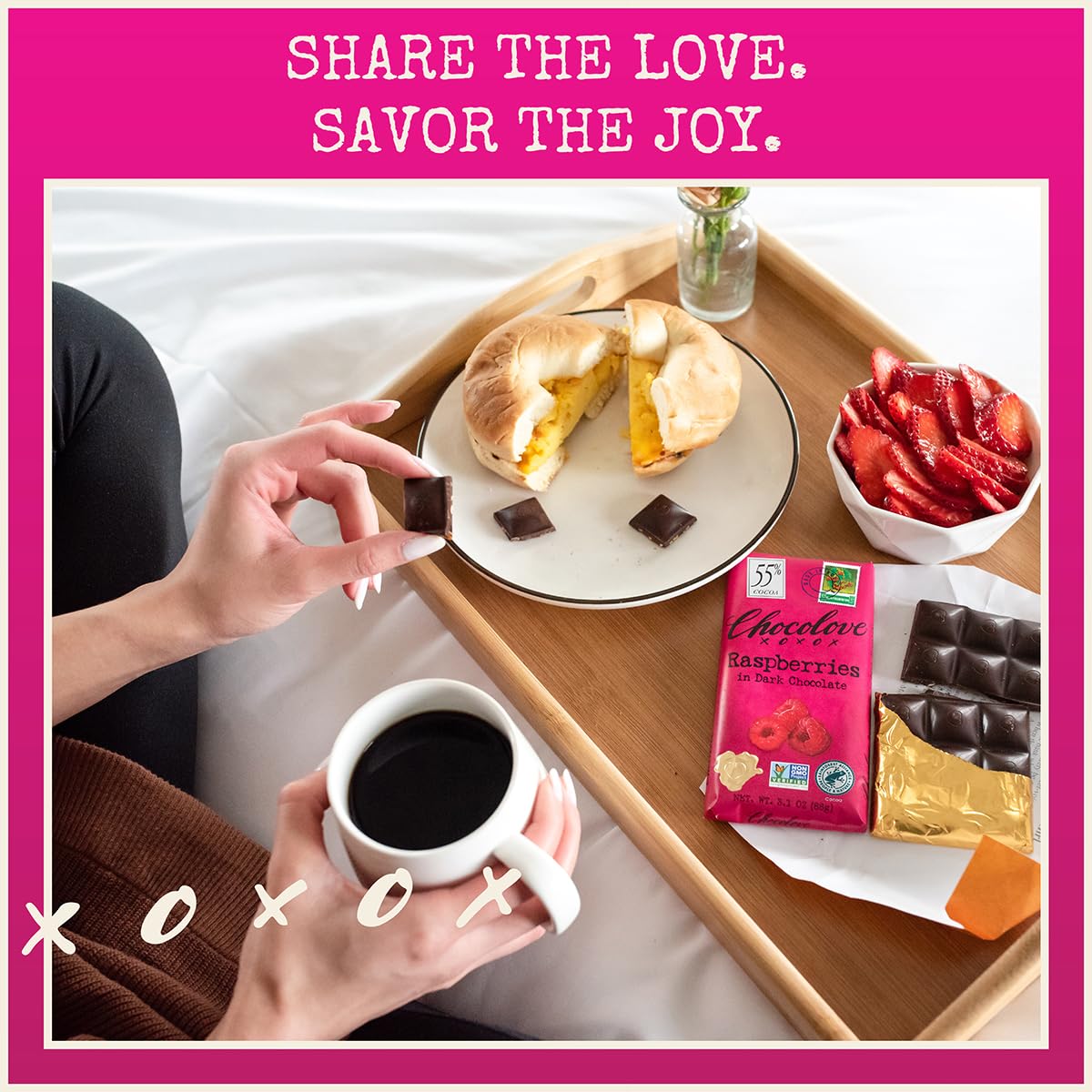 Chocolove Cherry & Almonds Dark Chocolate Bars | 55% Cocoa | Infused with Real Cherries & Crunchy Almonds | Crafted with Premium Chocolate | 3.2 oz Bar (12 Pack)