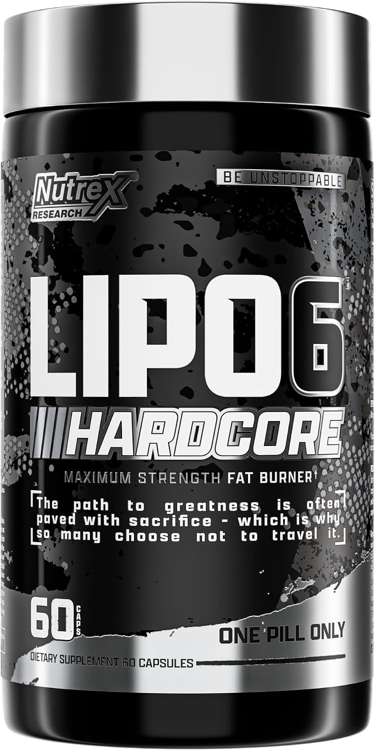 Nutrex Research Lipo-6 Hardcore Energy Dietary Capsules, 60 Count
