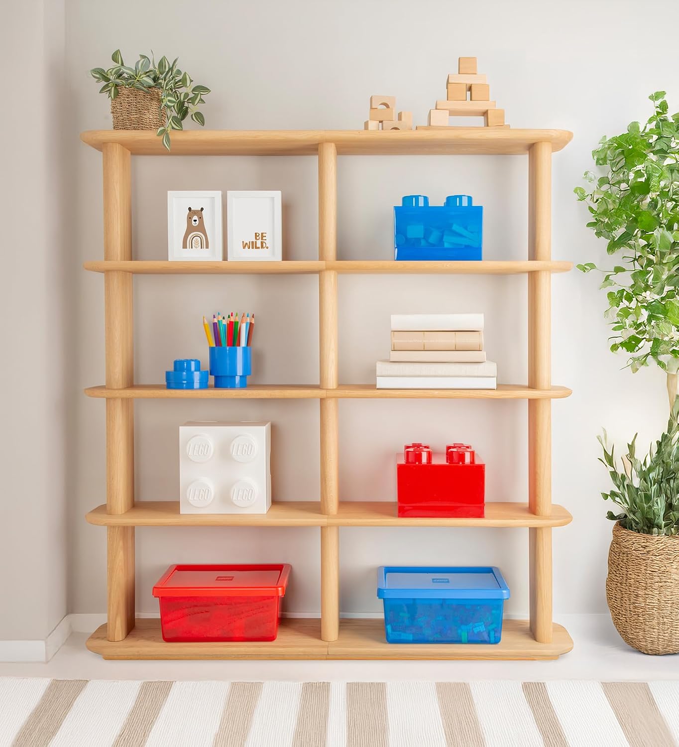 Room Copenhagen LEGO Storage Brick Drawer 4, 9-3/4 x 9-3/4 x 7-1/8 Inches, Bright Yellow (4003) | Stackable Storage Box Storage with Lid Toy Organization Home Decor Office Kids Room