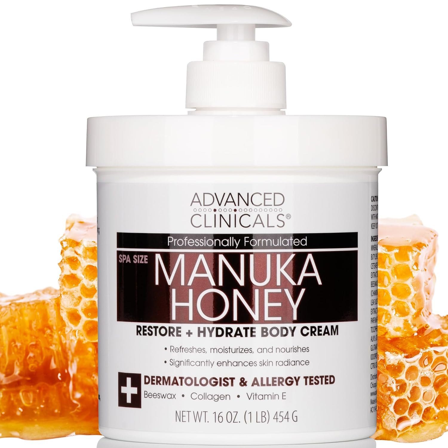 Advanced Clinicals Coconut Oil Body Cream For Women & Men | Hydrating Coconut Lotion For Extremely Dry Skin | Visible Anti Aging Body Butter Skin Care Balm Moisturizer For Hand, Heel, Feet, 16 Ounce