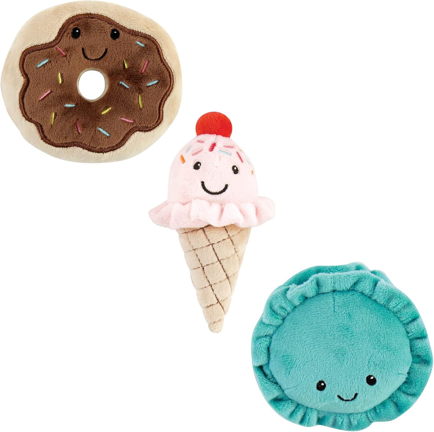Luvable Friends Unisex Baby Squeaky Plush Dog Toy With Rope
