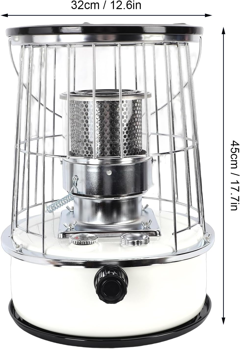 fosa Portable Kerosene Heater, 12000BTU Non Electric Heaters for Indoor Use, 6L Capacity With Tipping Protection