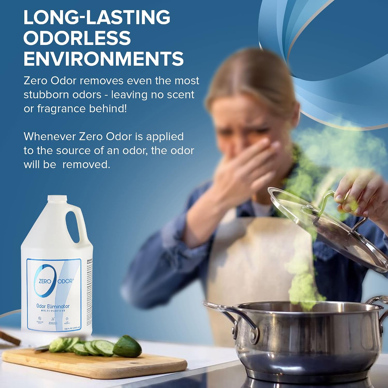 Zero Odor - Multi-Purpose Strong Odor Eliminator for Home, Office, Car, Bathroom, Hotel, Room Deodorizer, and Odor Neutralizer, 16oz