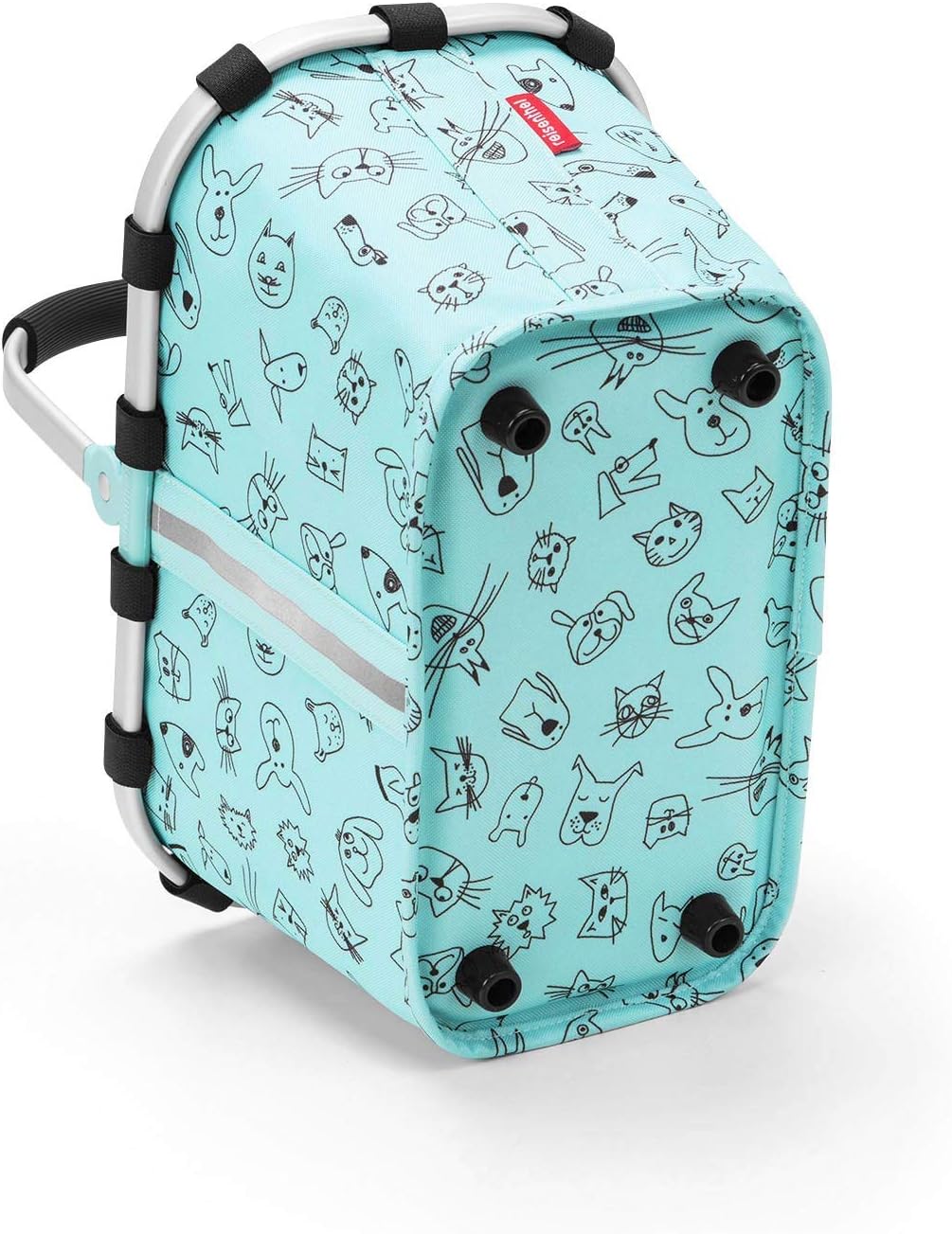 Reisenthel Carrybag XS Kids Shopping Basket 33.5 x 18 x 19.5 cm / 5 litres, Cats and Dogs Mint, 19.5 x 33.5 x 18 Centimeters, BAG
